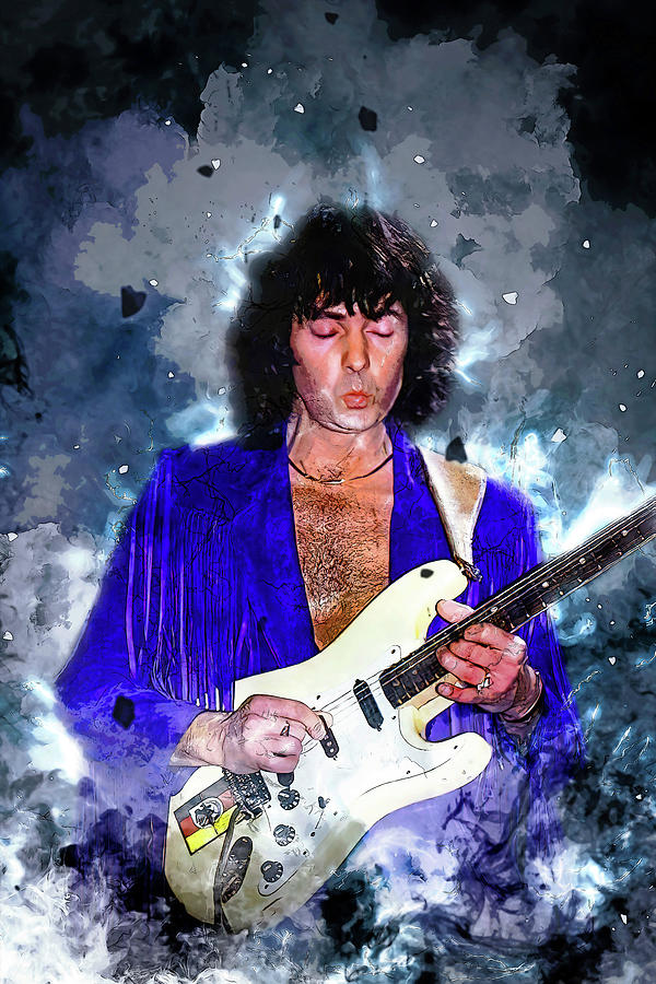 Ritchie Blackmore Deep Purple Rainbow Art Snowman by James West Mixed