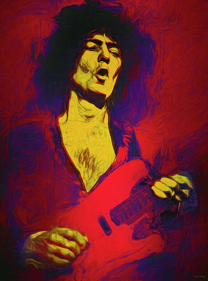 Ritchie Blackmore Ultimate Rock Guitarist Mixed Media by Mal Bray