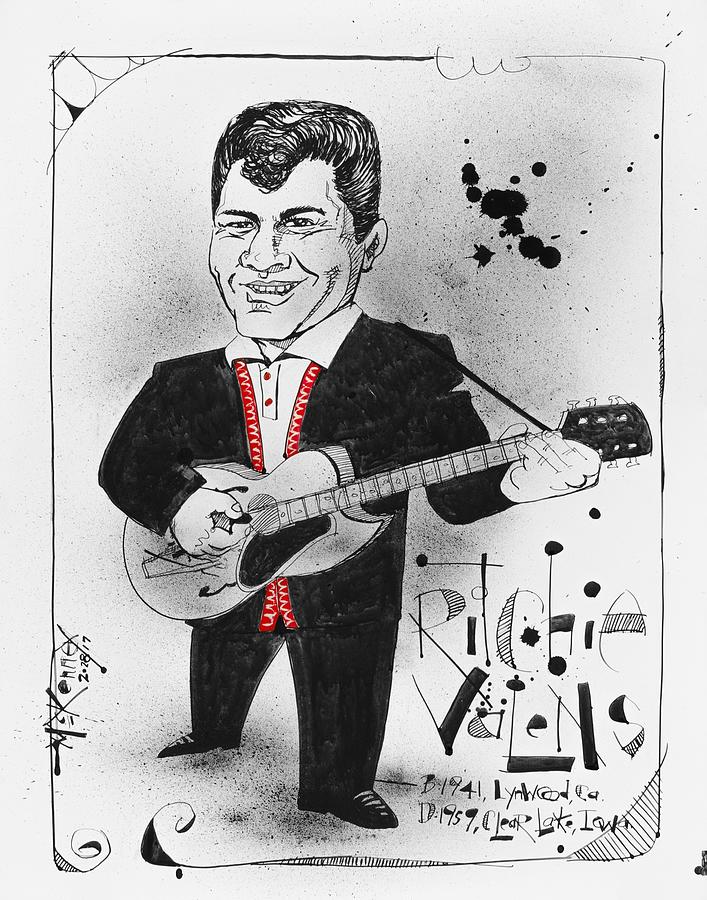 Ritchie Valens Drawing by Phil Mckenney