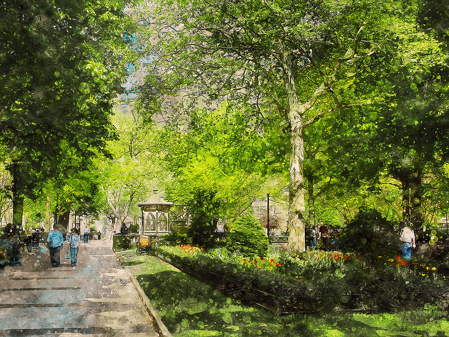 Rittenhouse Square, Philadelphia - 02 Painting by AM FineArtPrints