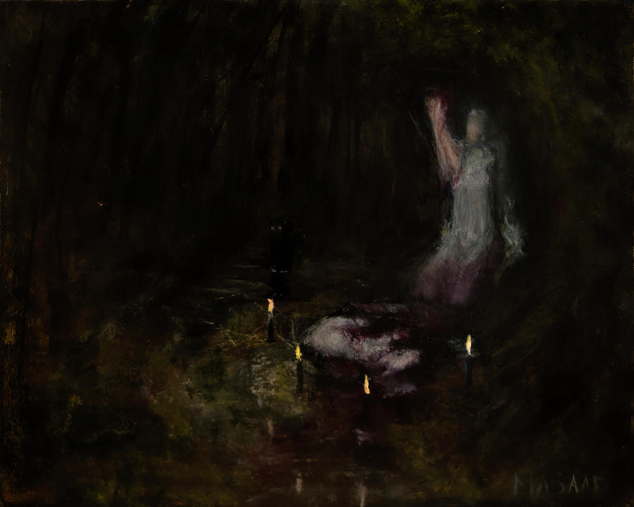 Horror Painting - Ritual Sacrifice by Masaad Amoodi