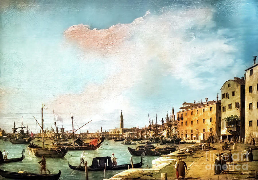 Riva Degli Schiavoni in Venice by Canaletto 1731 Painting by Canaletto