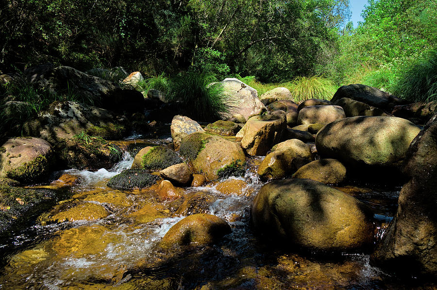 River and rocks in Carvalhais Photograph by Angelo DeVal