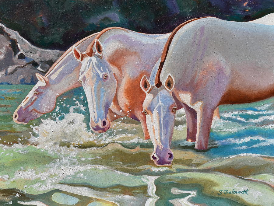 River Beauties Painting by Shirley Galbrecht