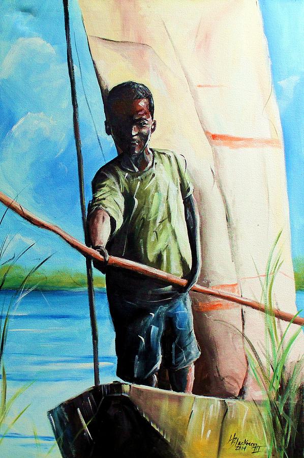 River Boy Painting by Henry Blackmon