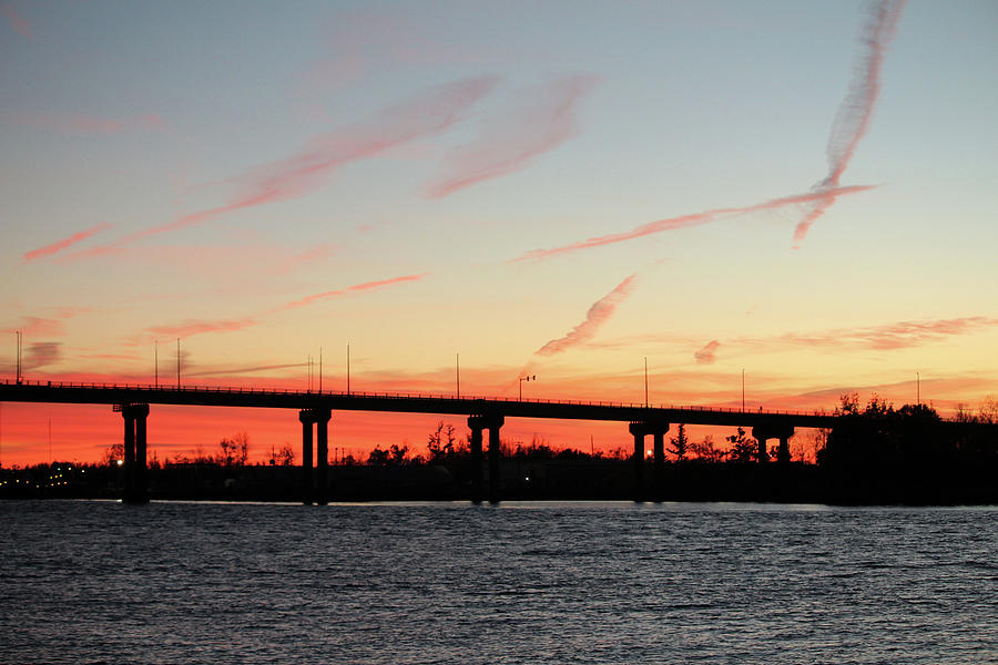 River Bridge At Sundown Photograph by Cynthia Guinn