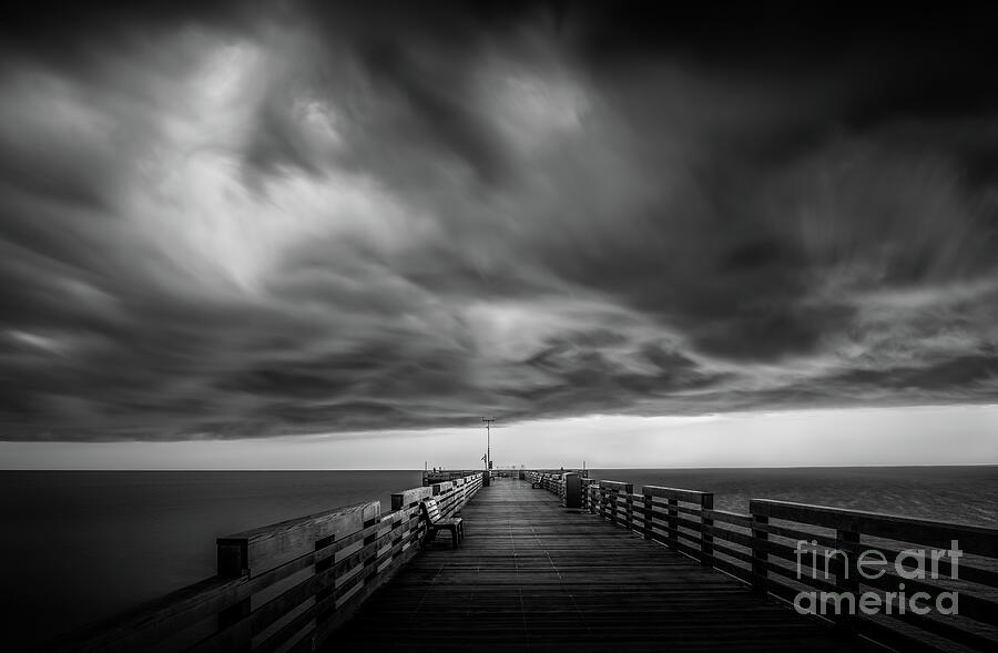 River Clouds, Venice Fishing Pier, Florida Photograph by Liesl Walsh
