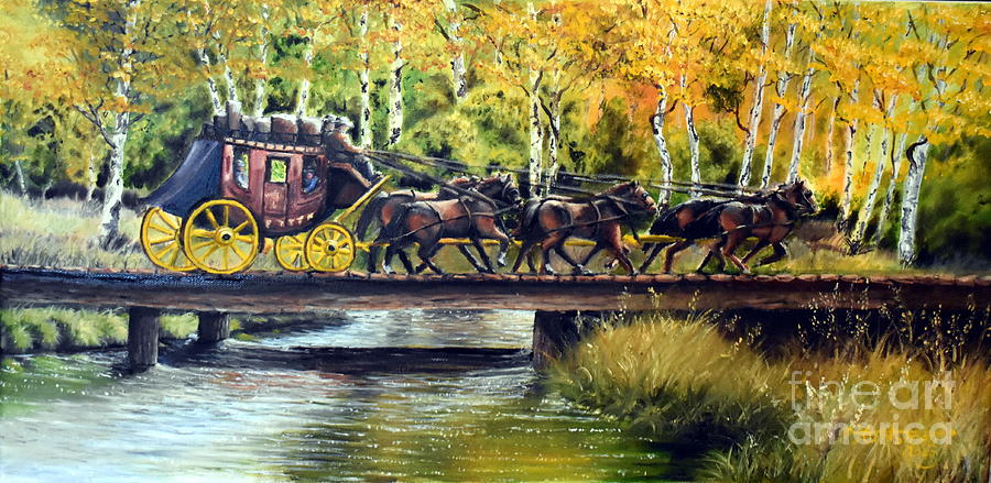 River crossing Painting by John Huntsman
