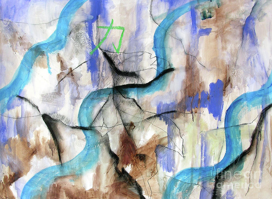River Current 5 Mixed Media by Yukio Kevin Iraha