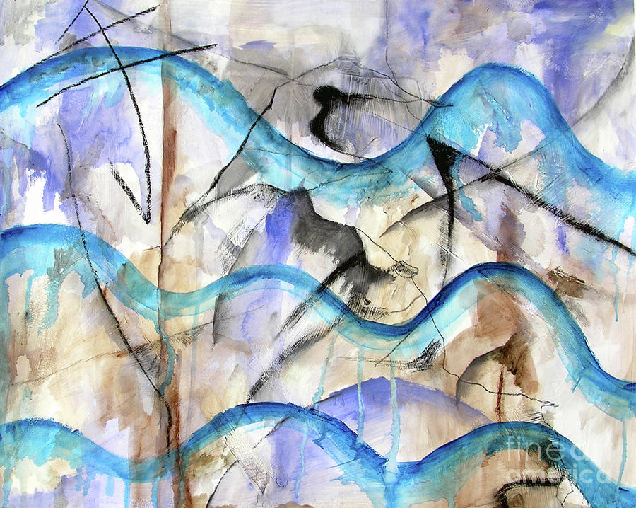 River Current 7 Mixed Media by Yukio Kevin Iraha