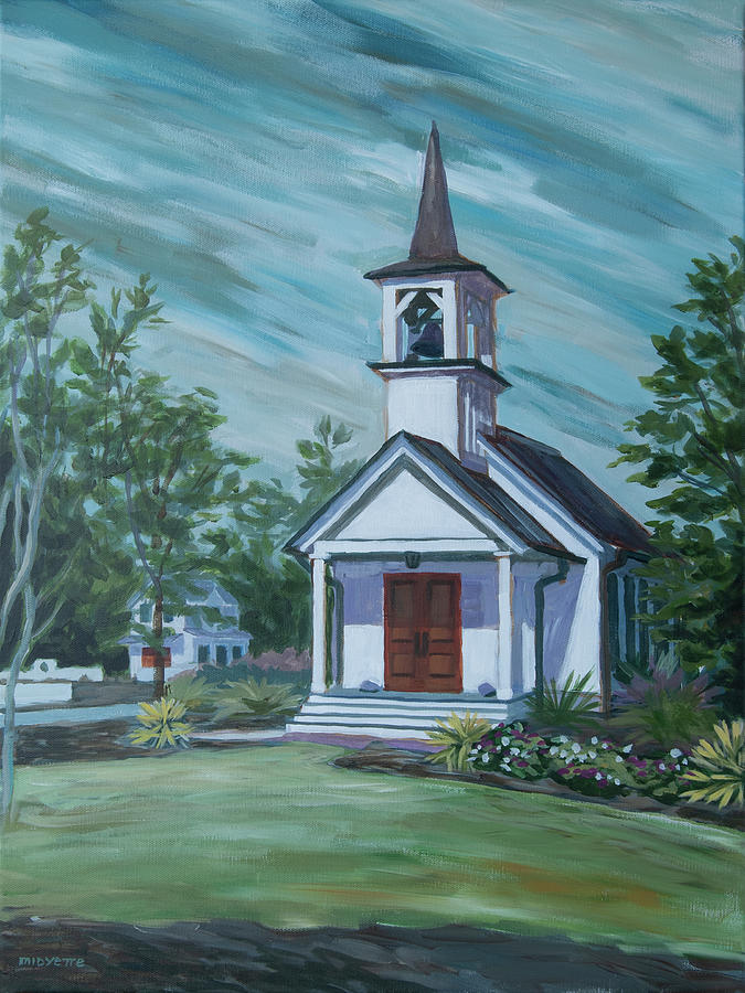 River Dunes chapel Painting by Tommy Midyette