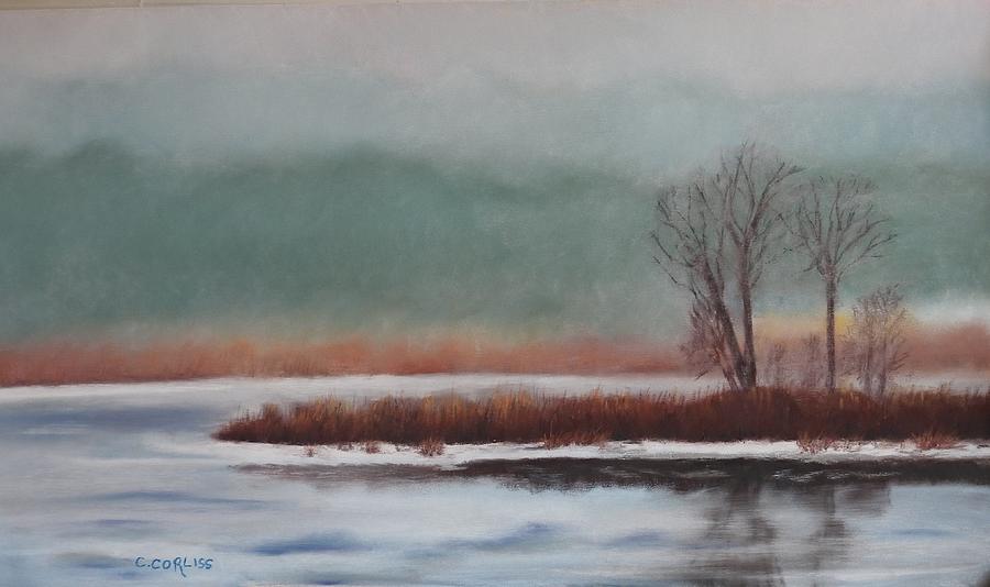 River Fog Pastel by Carol Corliss