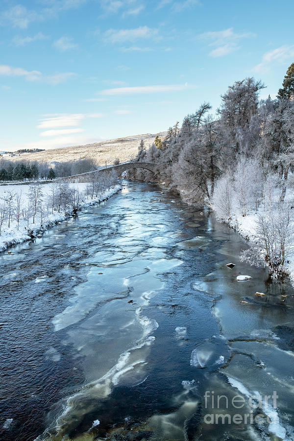 River Gairn in the Ice and Snow Photograph by Tim Gainey