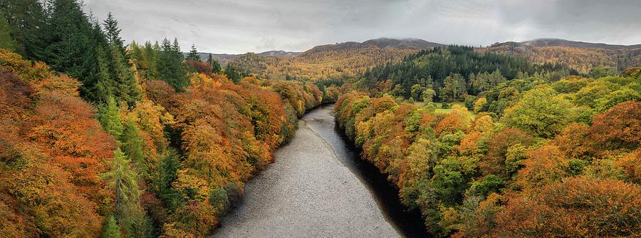 River Garry in Autumn Photograph by Adam West