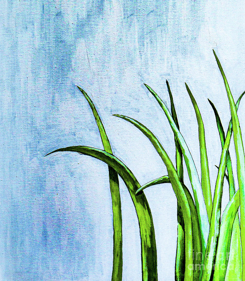 River Grass Painting by Ted Clifton