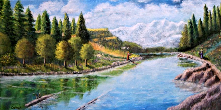 River Greeting Painting by Gregory Dorosh