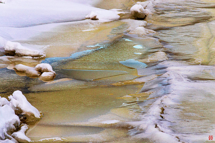 River Ice Blues Photograph by Stoney Stone
