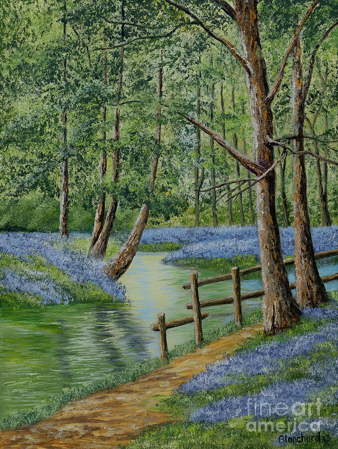 River in Bloom Painting by Charlotte Blanchard