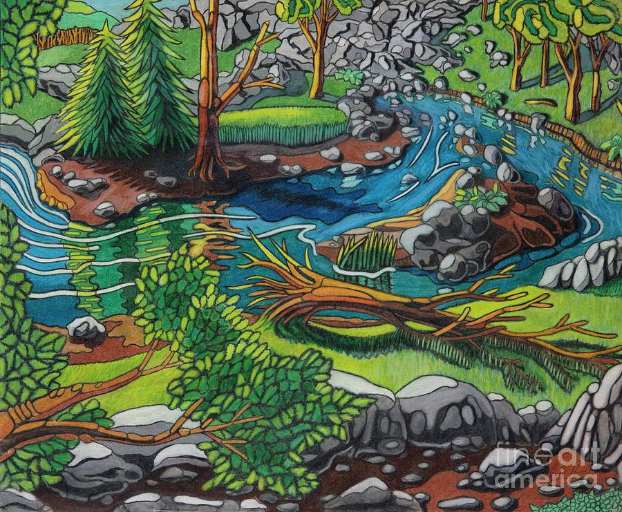 River Island Drawing by Scott Brennan