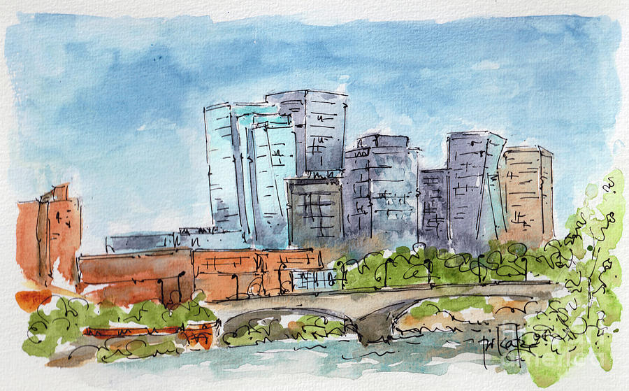 River Landing Saskatoon I Painting by Pat Katz