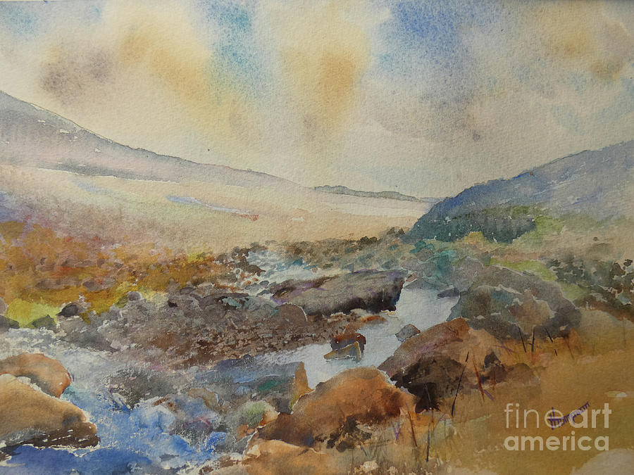 River Mahon Above Crough Wood Painting by Keith Thompson