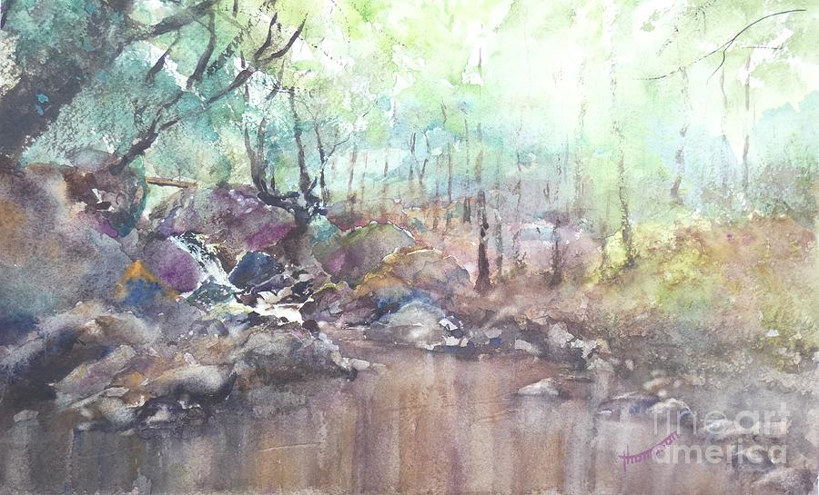 River Mahon  Crough Wood Painting by Keith Thompson
