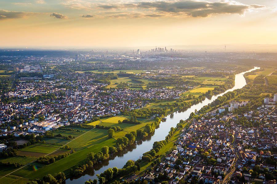 River Main and Frankfurt Photograph by Www.lumen-art-images.de