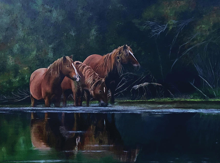 River Meeting Painting by Jodi Dougherty - Fine Art America