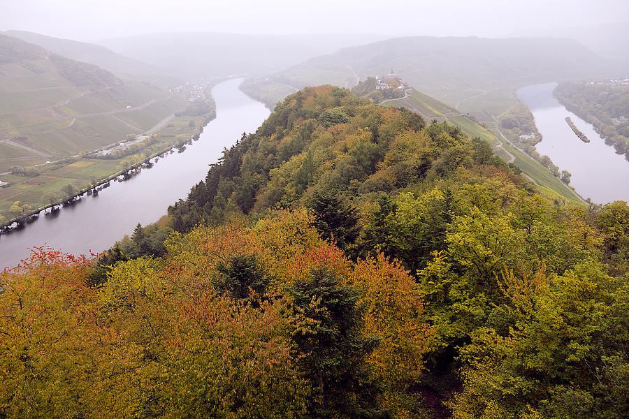 River Moselle in Autumn Photograph by Bernd Schunack
