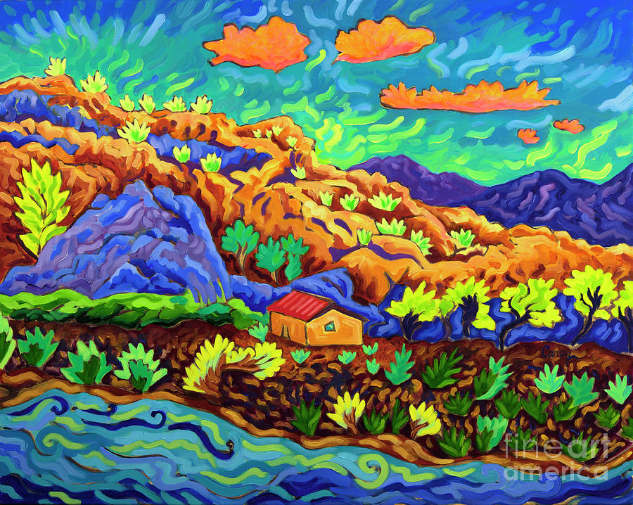 River of Clouds Painting by Cathy Carey