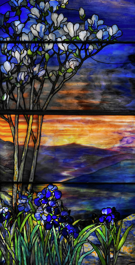 Louis Comfort Tiffany - Stained glass. Tree of life Poster