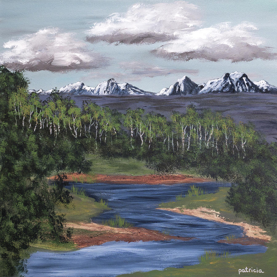 River of Life in the Valley Painting by Patricia Gould