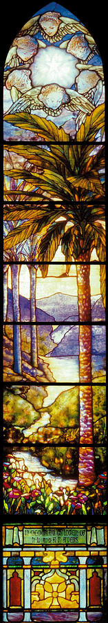 Louis Comfort Tiffany: Autumn Landscape, The River of Life c. 1923