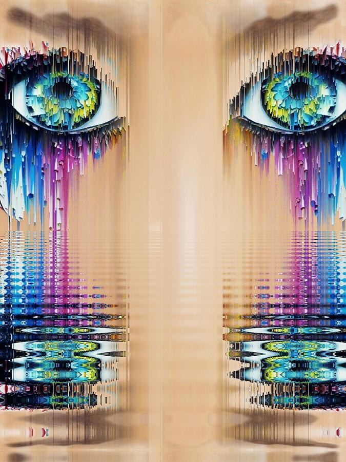 Eyes Digital Art - River Of Tears by Ru Tover