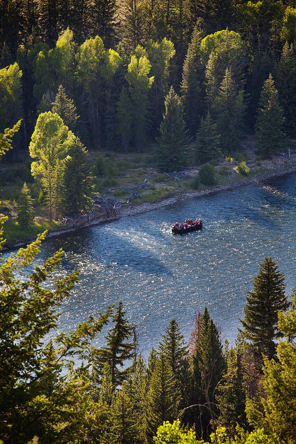 River Rafting in the Snake River, Grand Teton National Park Photograph by YinYang