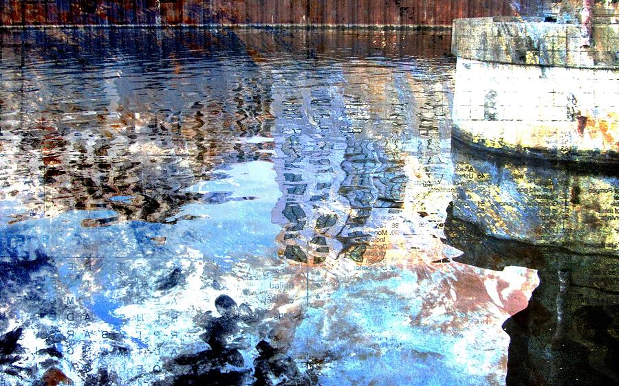 River Reflections w Abstract 1 Digital Art by Anita Burgermeister