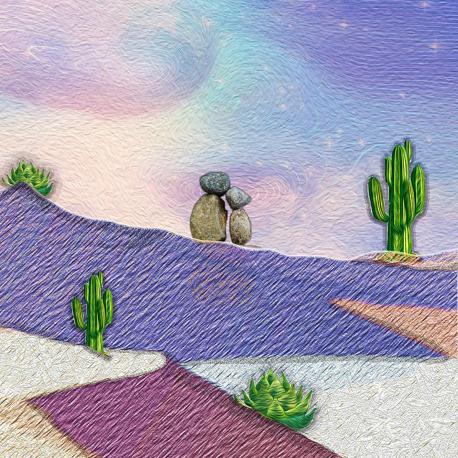 River Rock Art - Desert Digital Art