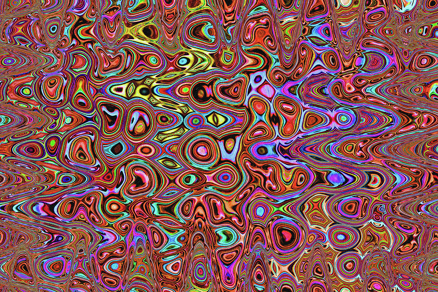 River Rocks Abstract 0626ps5cc Digital Art by Tom Janca