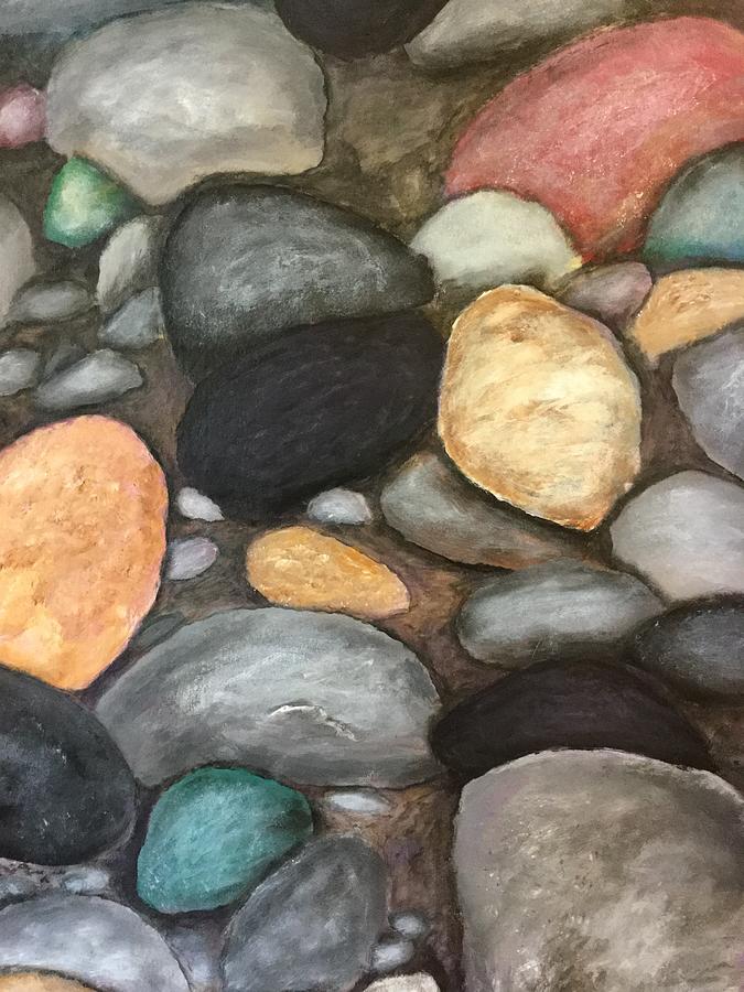 River Rocks Painting by Aurelia Pulido - Pixels