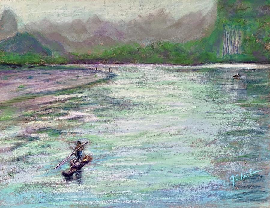 River Run Painting by Jan Chesler
