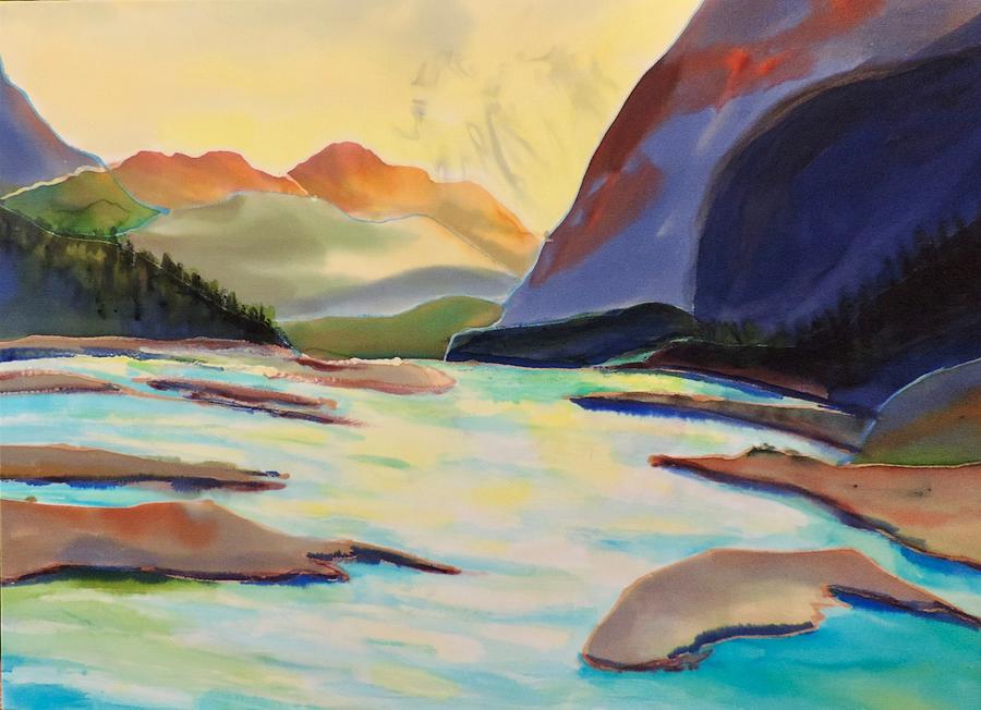 River Runs Bright Painting by Mary Gorman