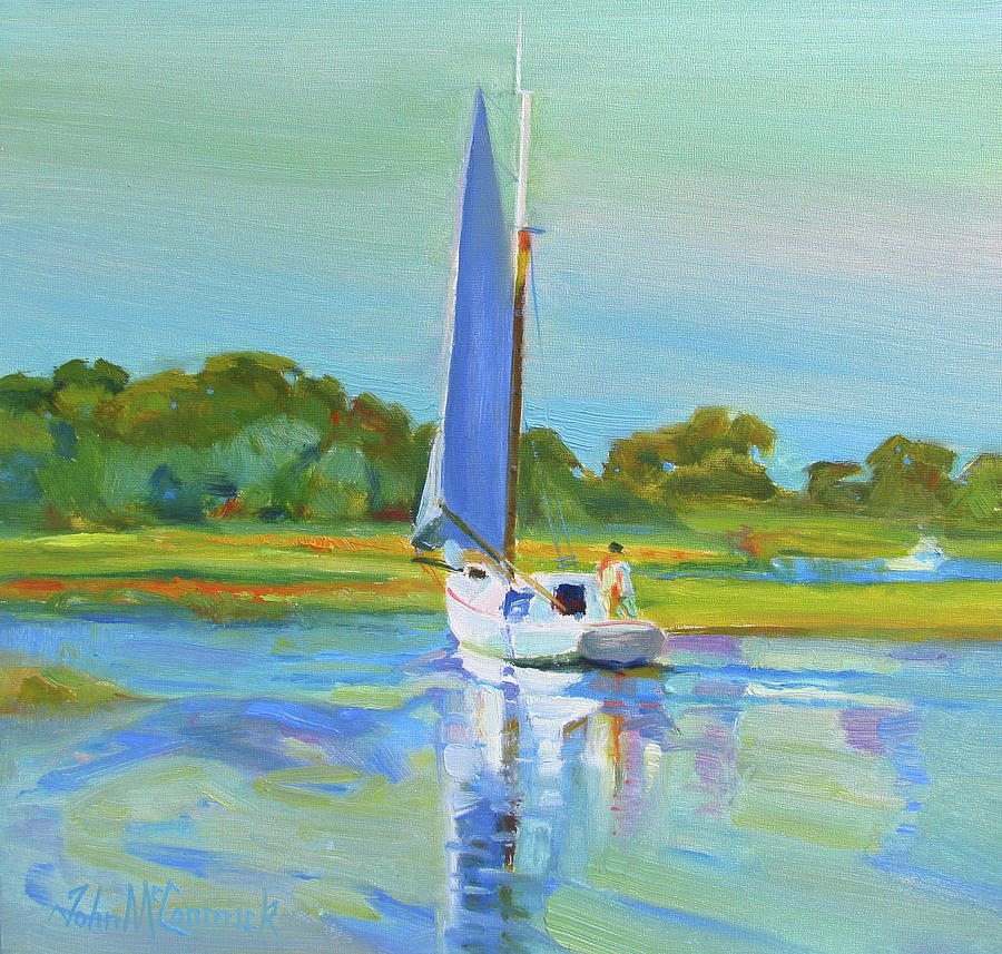 River Sail, Essex Painting by John McCormick