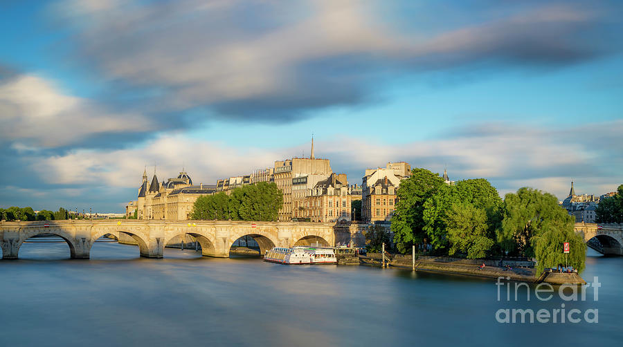 River Seine - Paris France - Evening Photograph by Brian Jannsen