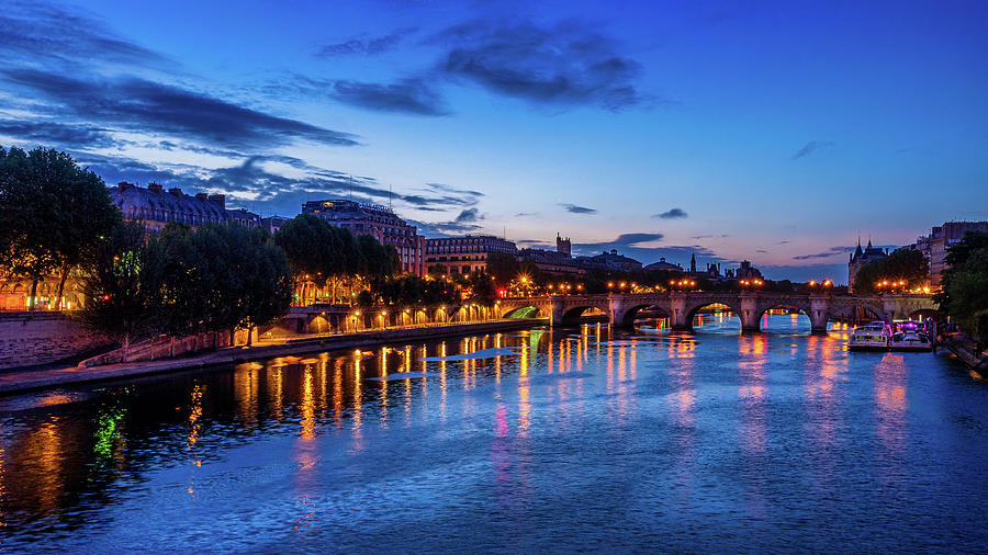 River Seine Sunrise, Paris, France Photograph by Mark Llewellyn