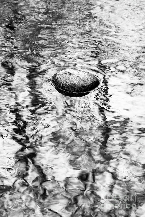 River Stone Ripples Monochrome Photograph by Tim Gainey