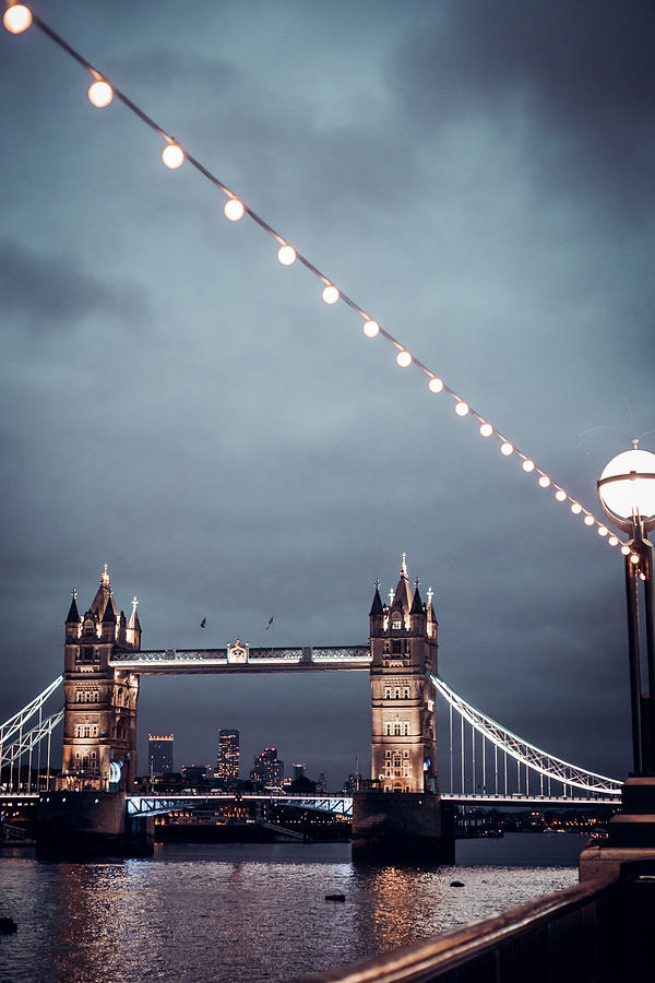 River Thames and Tower Bridge illuminated at night Photograph by Agrobacter
