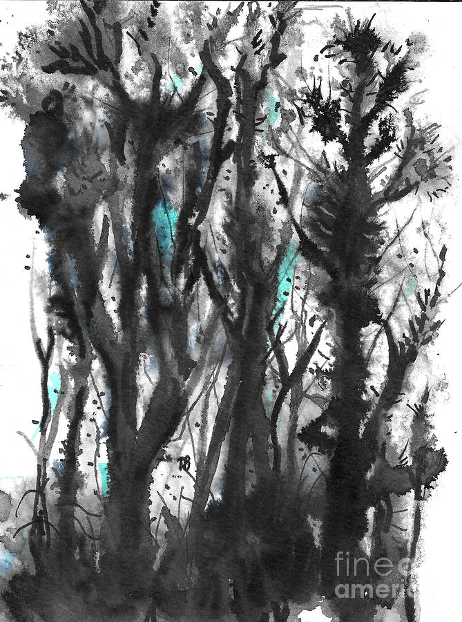 River Trees 2 Painting by Terry Banderas