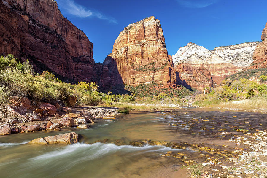 River view of Angels Landing Photograph by Pierre Leclerc Photography