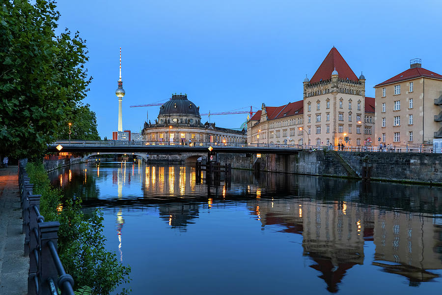 River View Of Berlin At Dusk Photograph by Artur Bogacki