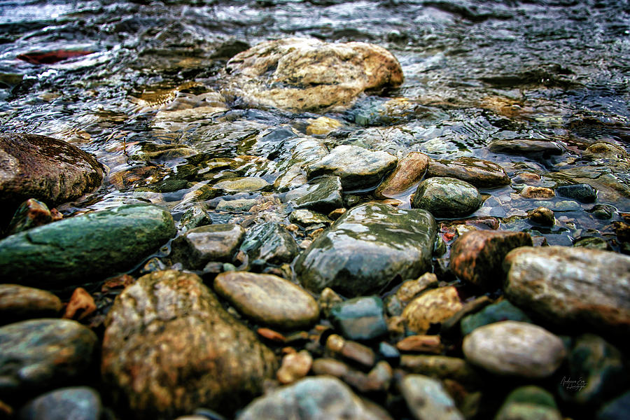 River Washing Over Stones - Mountain Tranquility Photograph by Andreea Eva Herczegh